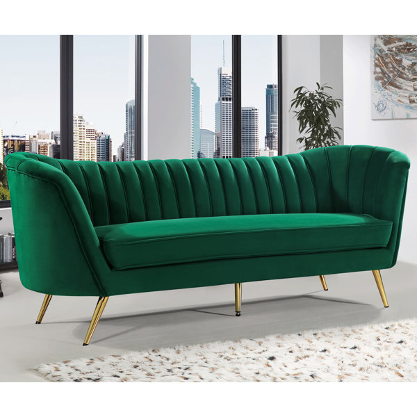 Dark Green Velvet Sofa | Wayfair.ca